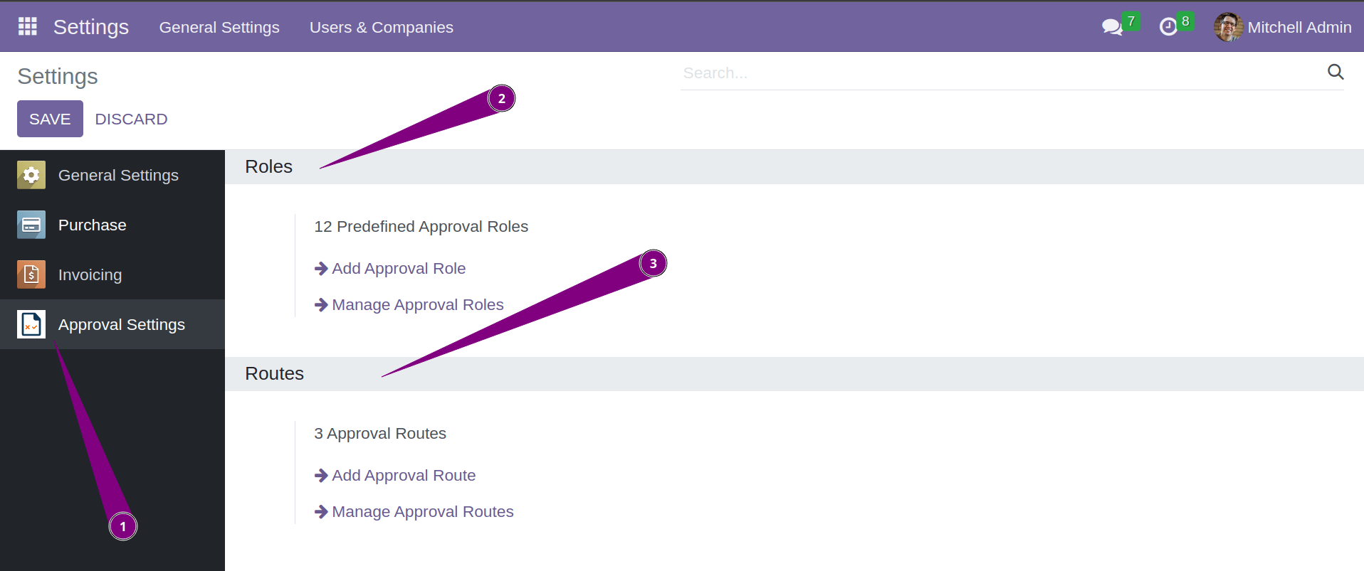 Approval Workflow Settings