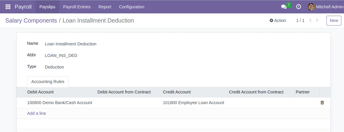 Salary Component Form