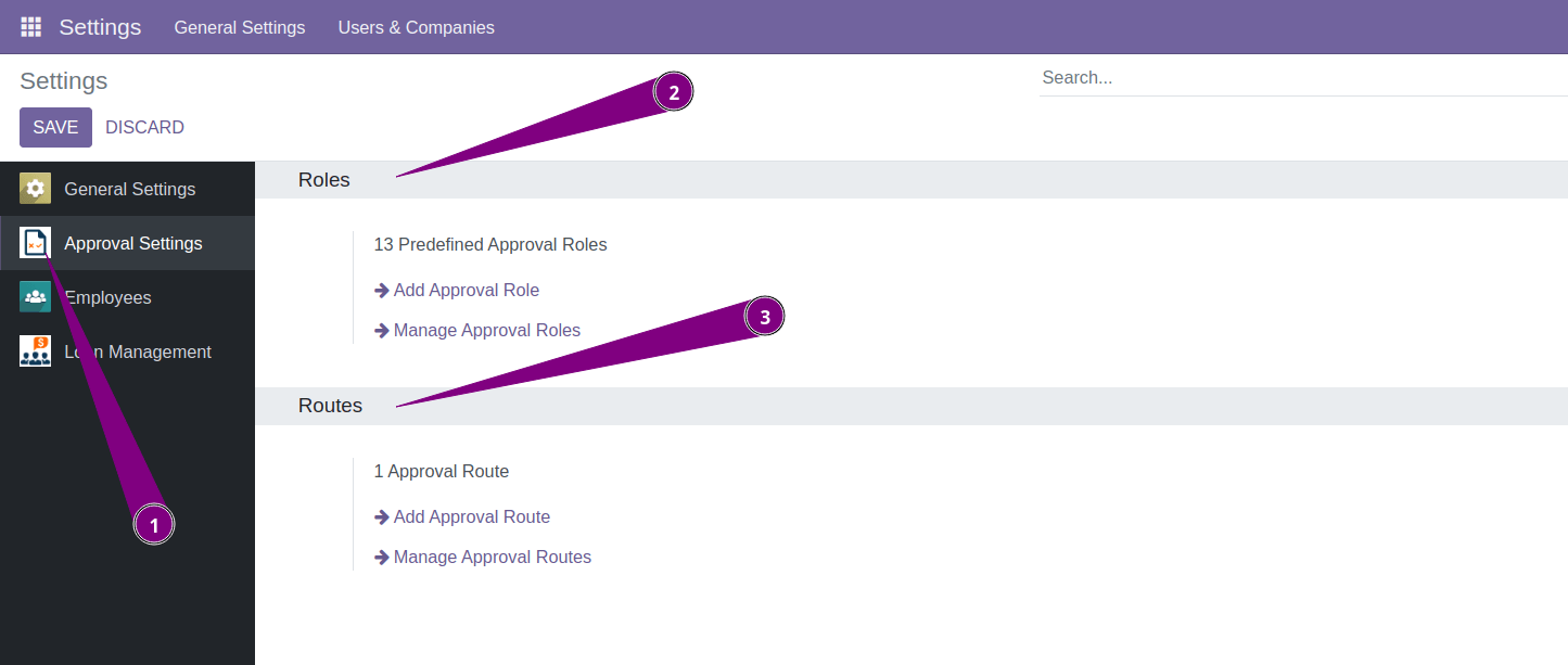 Approval Workflow Settings