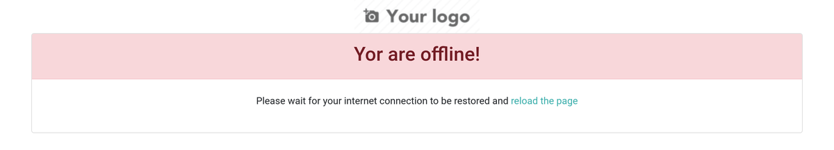 Offline Page Desktop