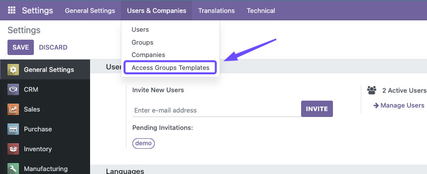 Access Template Menuitem Access Template Menuitem