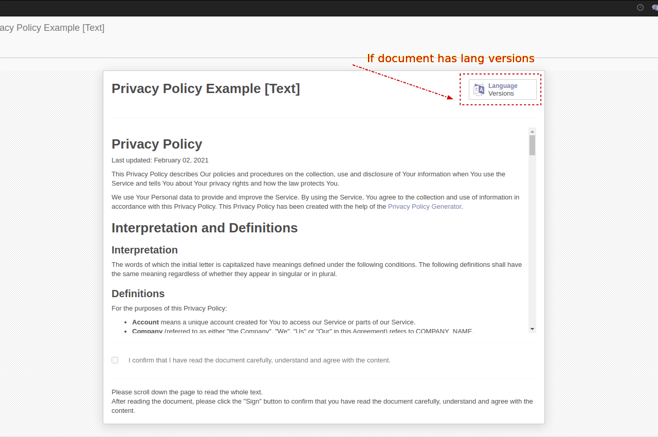 Document Form - Start
