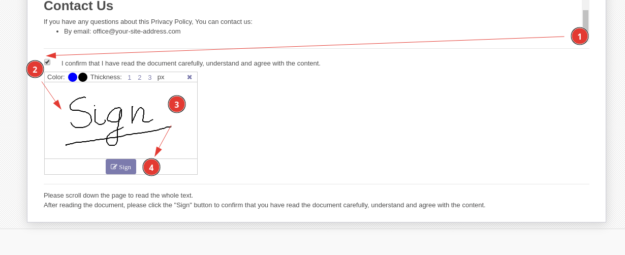 Document Form - Sign Drawing