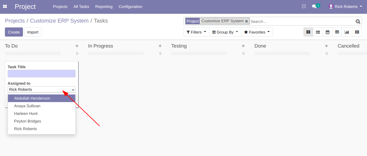 Only team members can be assigned