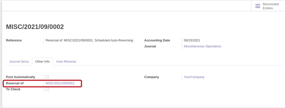 Reversal Account Move