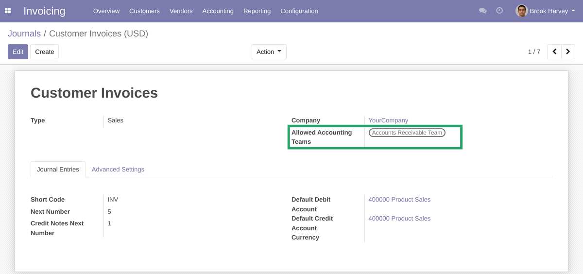 Accounting Journal Form