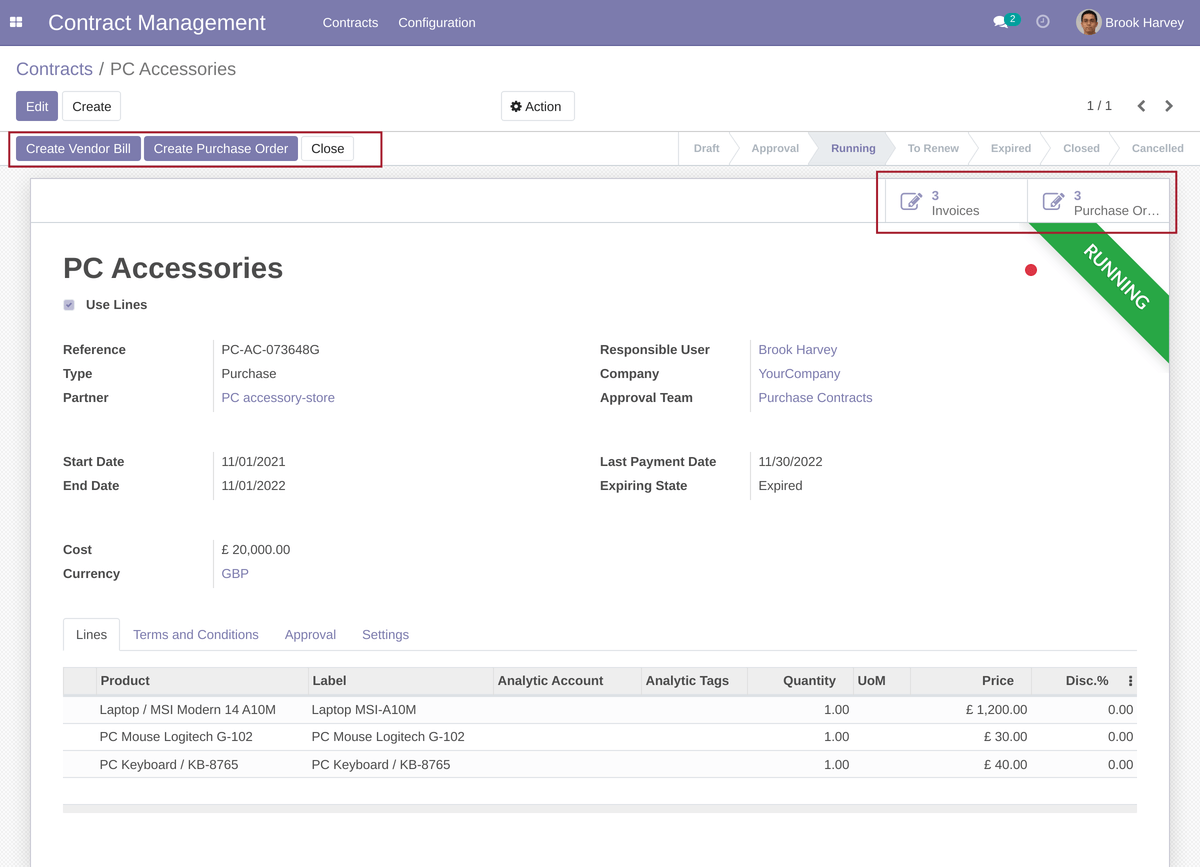 Contract to Purchase Order