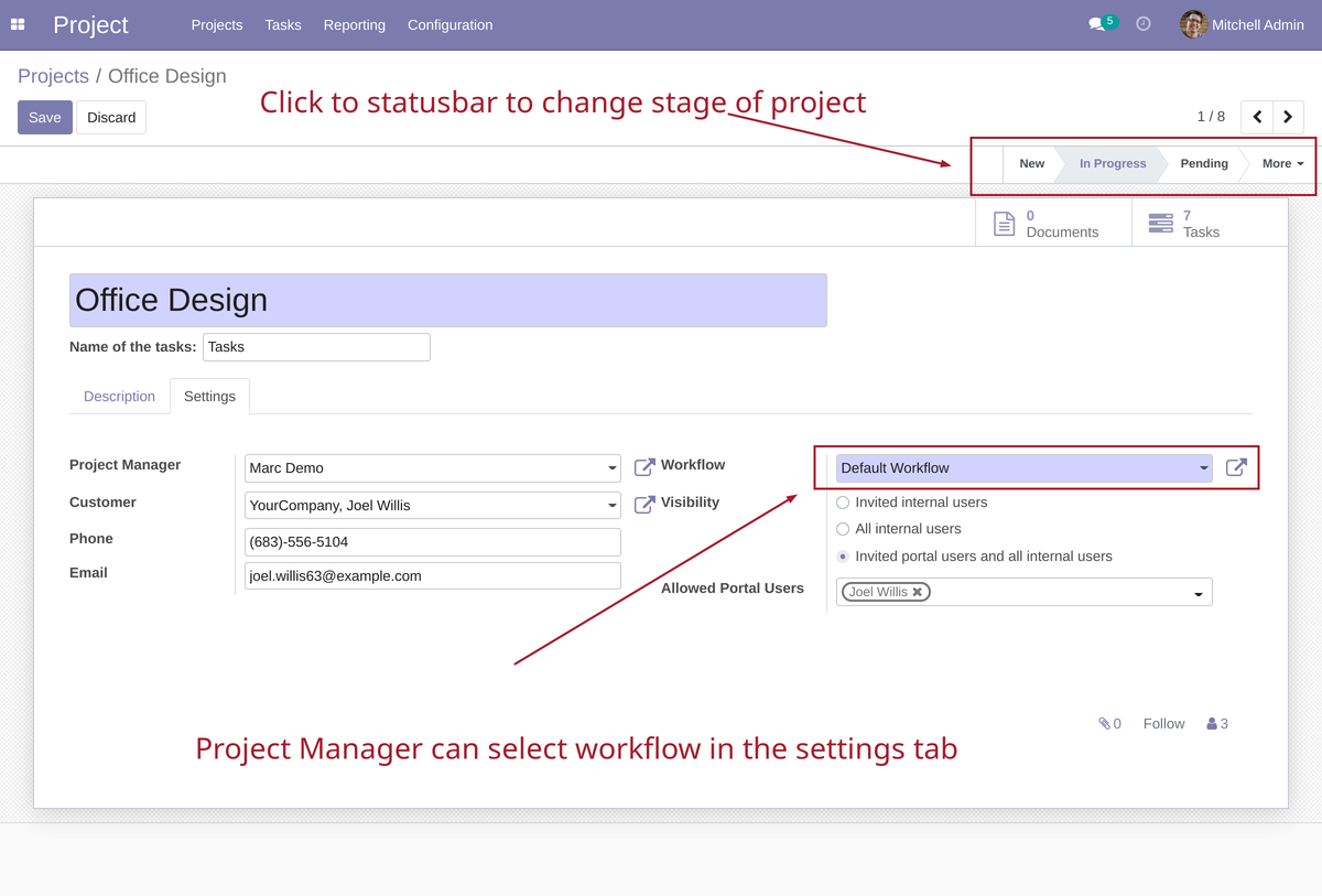 Project State Statusbar