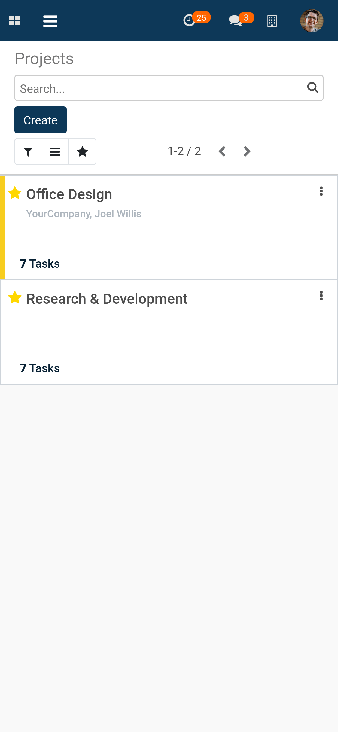 Projects Kanban View