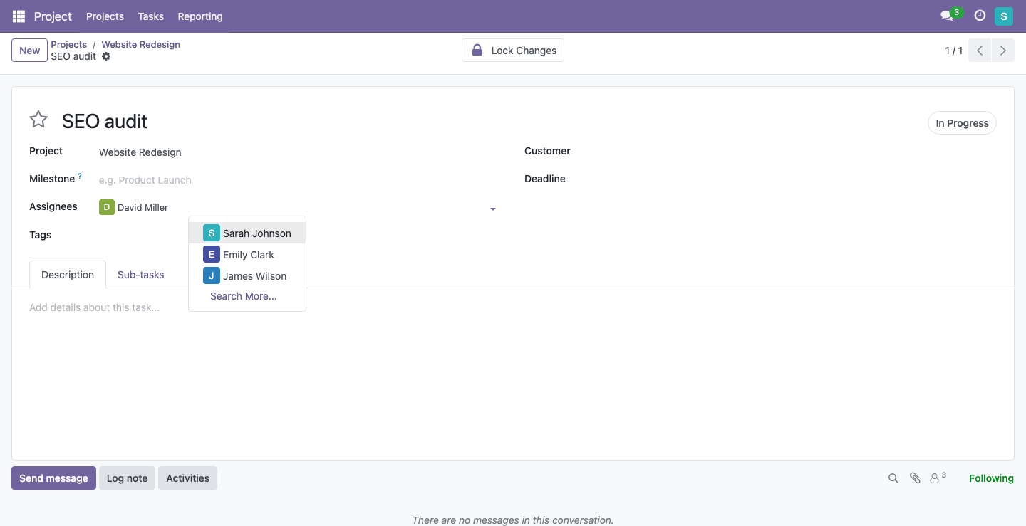 Only team members can be assigned to tasks